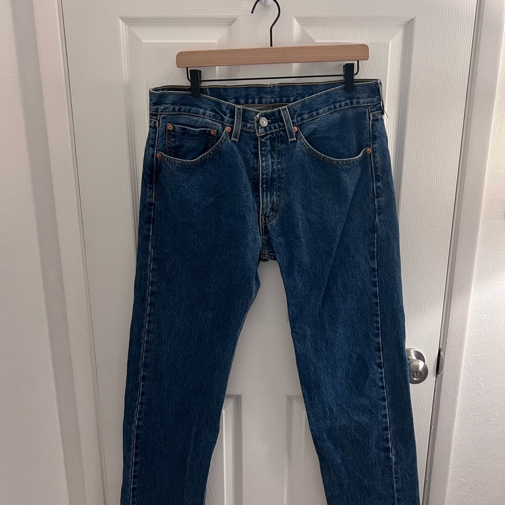 Levi's 505 Men's Jeans Size 32x30, Blue,‎ Regular Straight, Rigid Denim